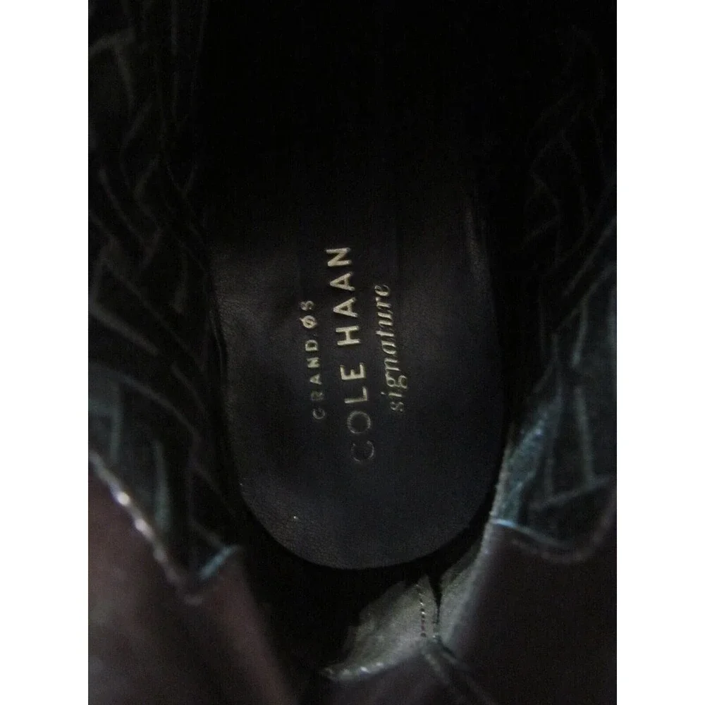Cole Haan Grand O's Dark Brown Leather  Zip Ankle Booties Womens Size US 8 B